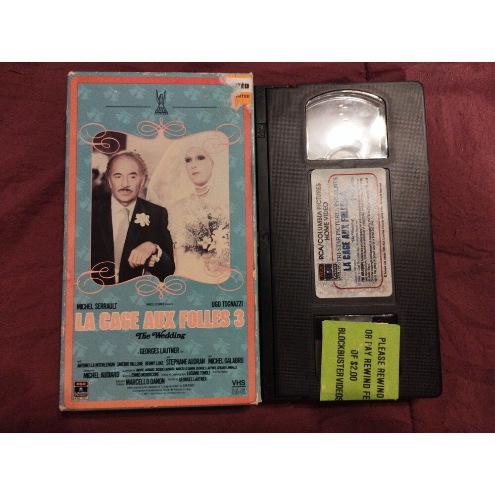 La Cage Aux Folles 3 - The Wedding VHS 1986 RCA Lautner